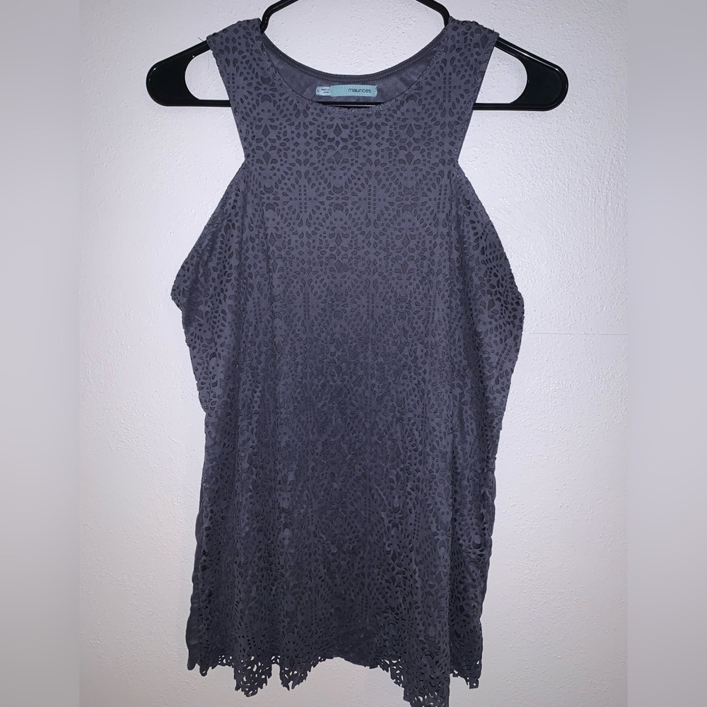 Maurices Navy Laced Tank Top